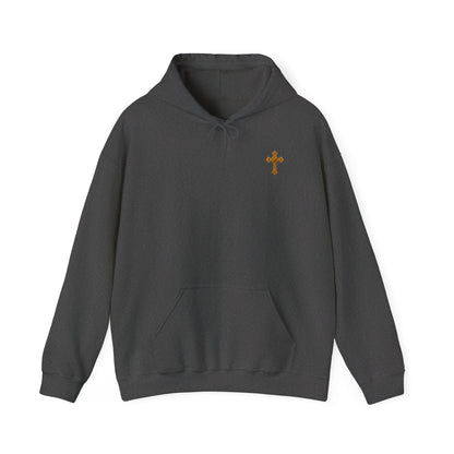 Jesus is Lord - Men's Christian Hoodie with Golden Cross