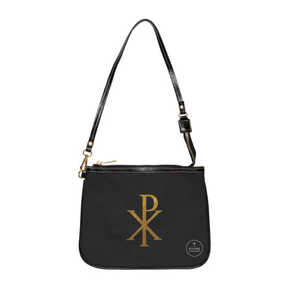 Eternal Majesty Purse – Black with Gold Chi Rho Design