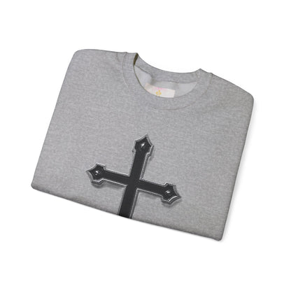 Warrior’s Black Cross Men’s Christian Sweatshirt | Ephesians 6:11