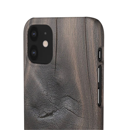 iPhone Snap Case – Dark Wood Grain Design
