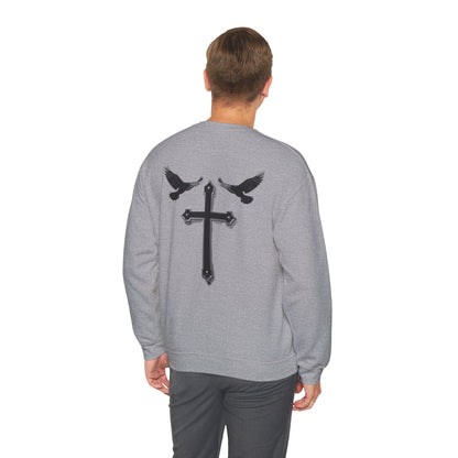 God’s Grace: Cross & Ravens Men's Sweatshirt