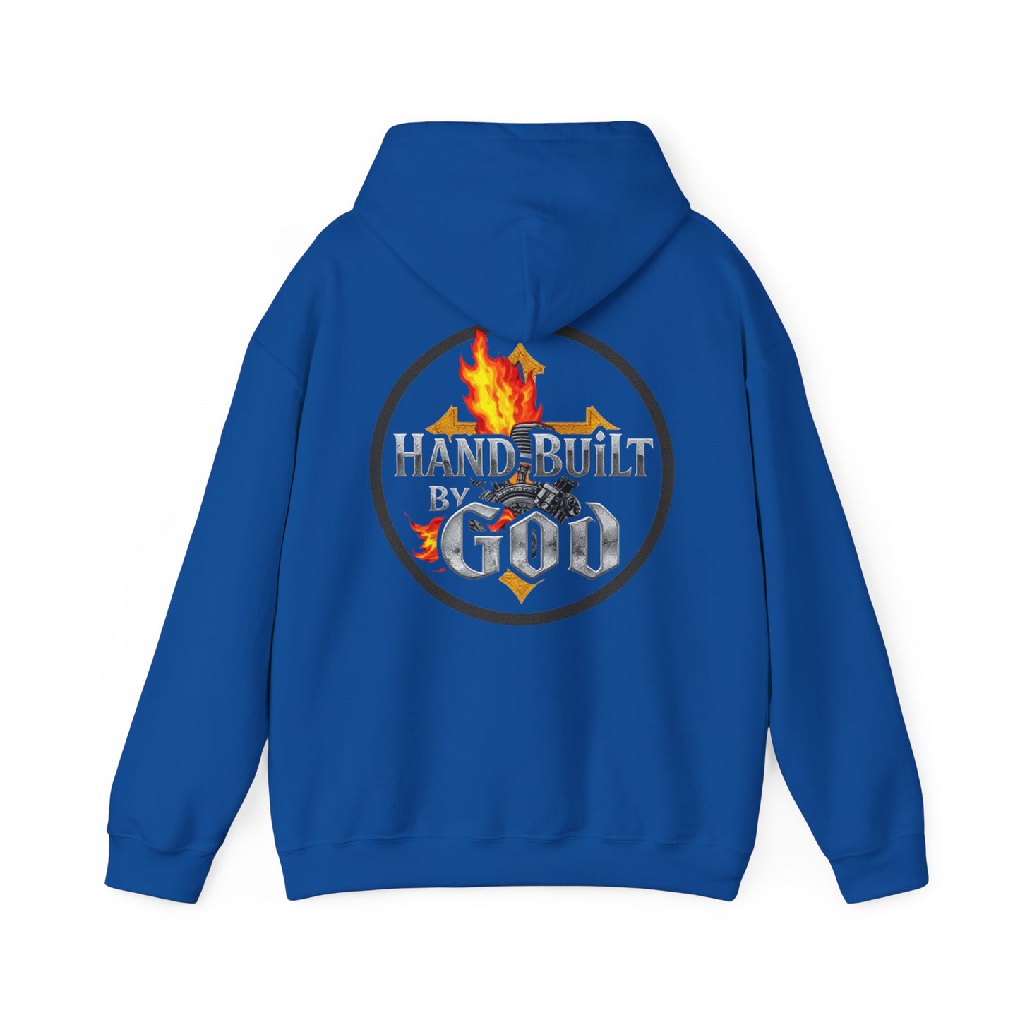 Men’s “Hand Built By God” Christian Hoodie – Bold Faith Identity Pullover