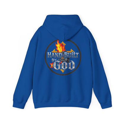 Men’s “Hand Built By God” Christian Hoodie – Bold Faith Identity Pullover