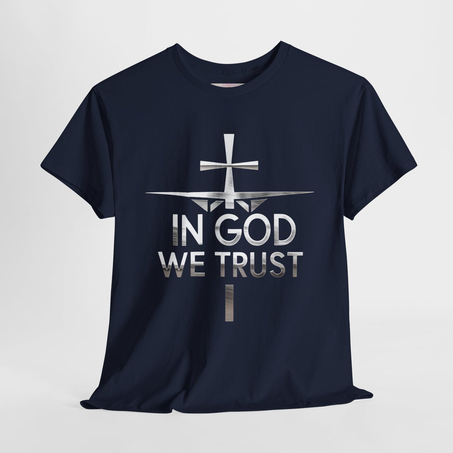 In God We Trust | Men’s Christian T-Shirt with Scripture Back Print