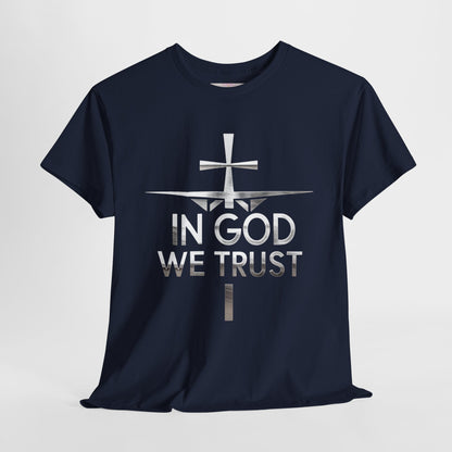 In God We Trust | Men’s Christian T-Shirt with Scripture Back Print