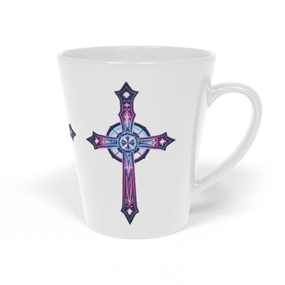 Divine Modern Cross Latte Mug – Faith-Inspired Ceramic Coffee Cup
