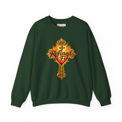 Refined in Fire - Women's Ornate Christian Sweatshirt
