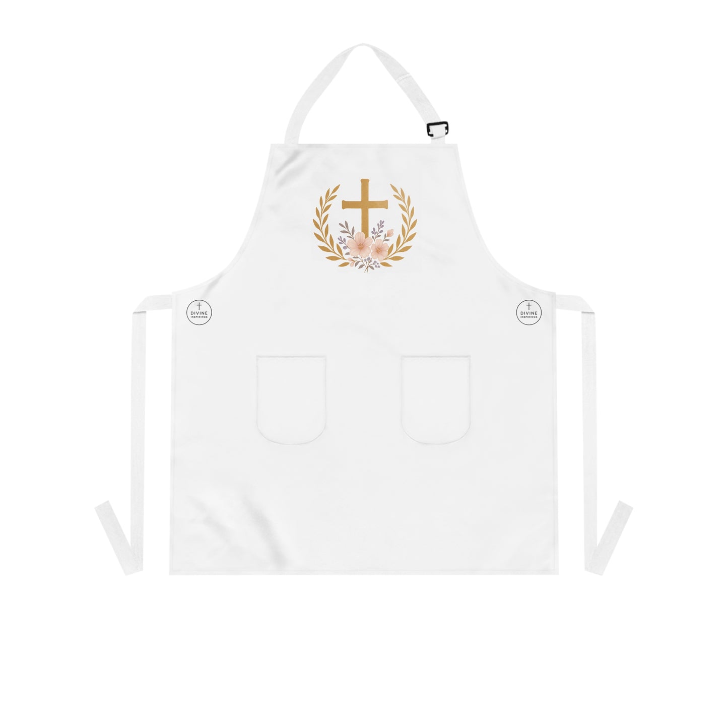 Victory in Christ Gold Cross Christian Kitchen Apron – Faith & Inspiration
