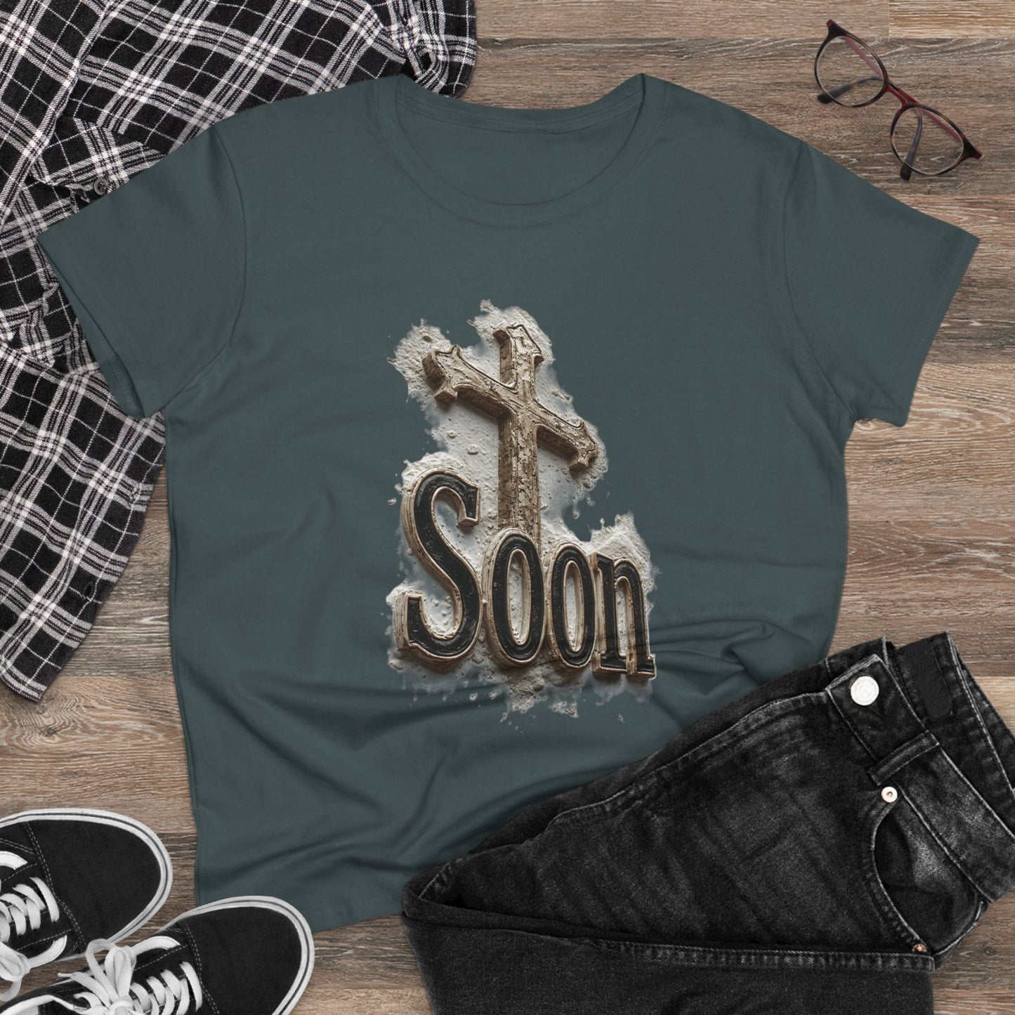 Christian Women’s T-Shirt – Soon Cross Tee