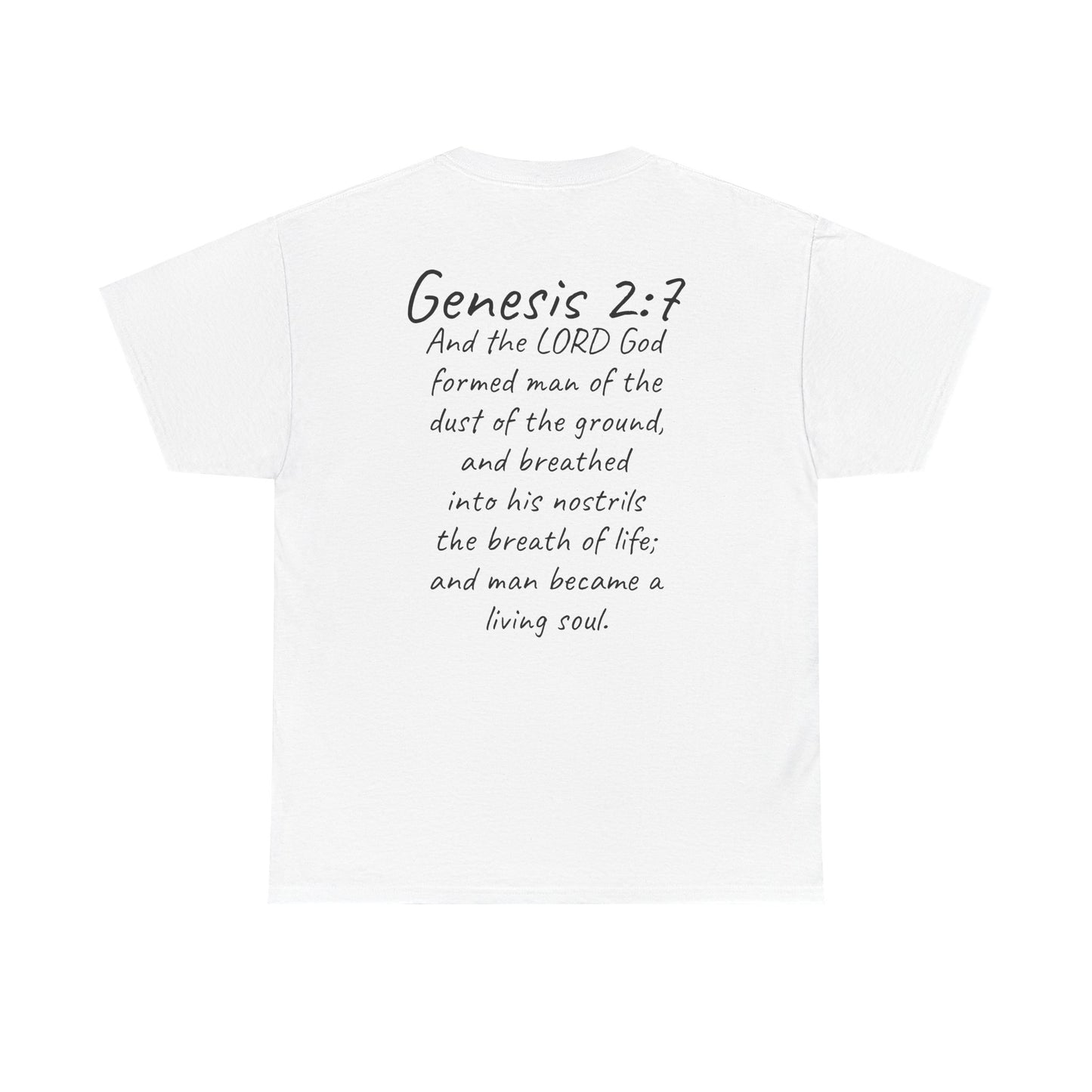 Formed from the Dust | Men’s Christian T-Shirt with Genesis 2:7 (Dark Lettering)