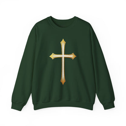 Gold Cross Men's Christian Sweatshirt