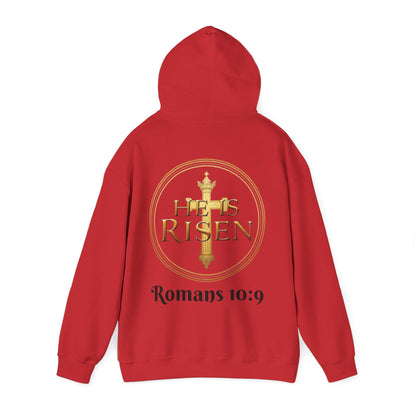 He Is Risen Christian Hoodie – Women’s Bold Faith Streetwear (Dark Lettering)