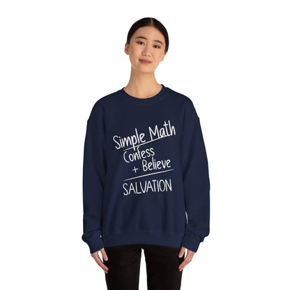 Simple Math Women’s Christian Sweatshirt (White Chalk)