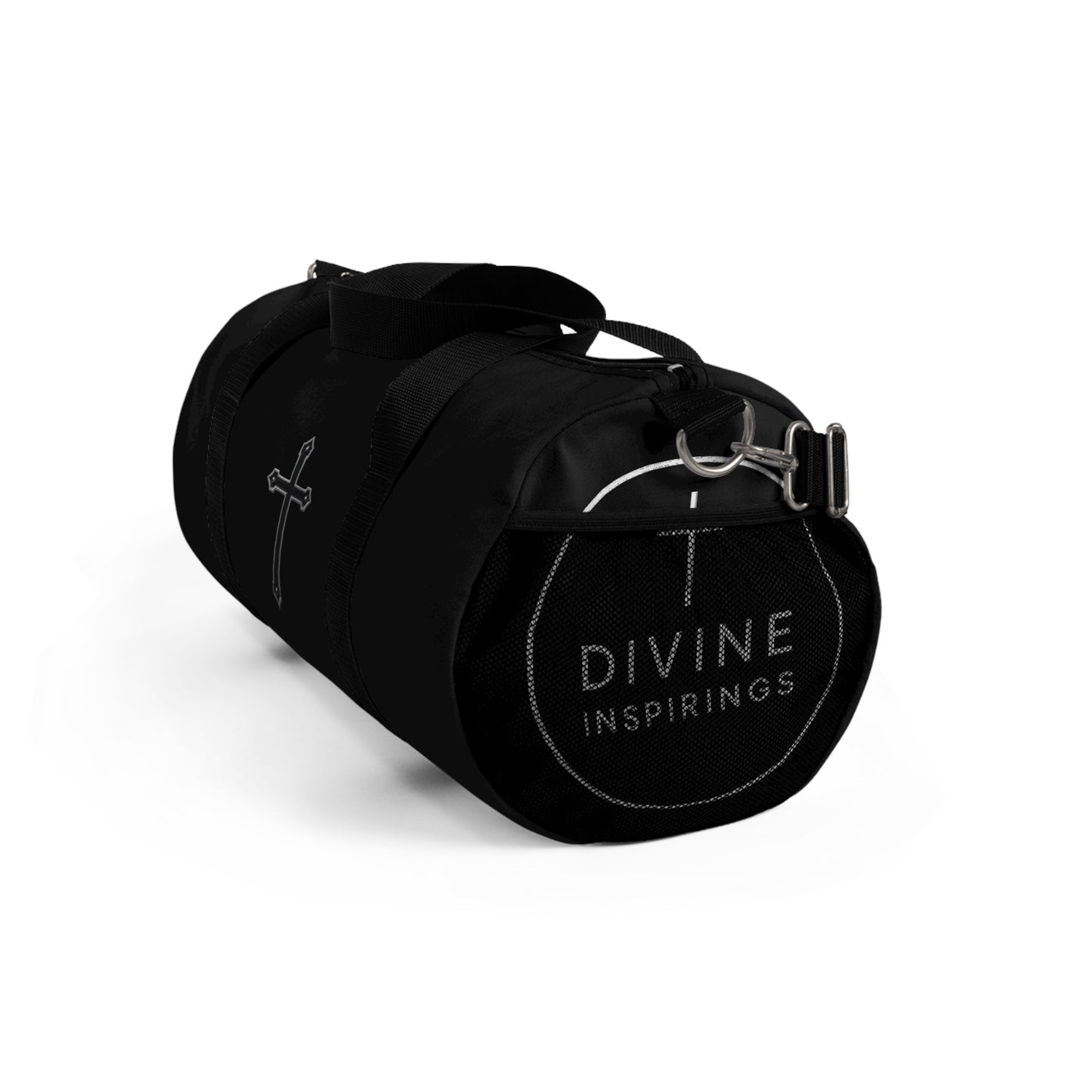 Divine Strength Duffle Bag in Black – Carry the Cross with Purpose