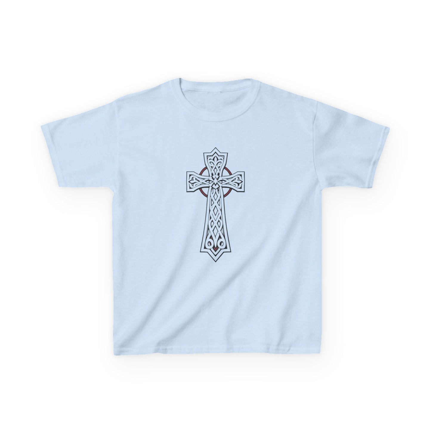 Boys' Heavy Cotton Celtic Cross T-Shirt – Bold Faith & Lasting Strength