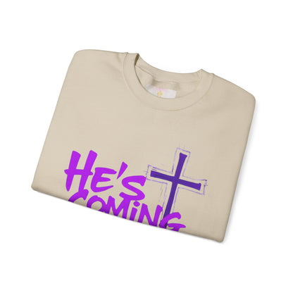 He’s Coming - Women's Bold Christian Sweatshirt