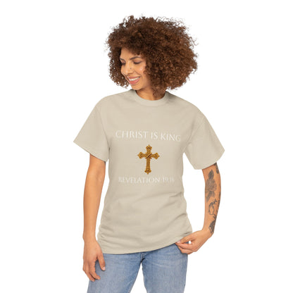 Christ is King Women’s Christian Tee (White Lettering)