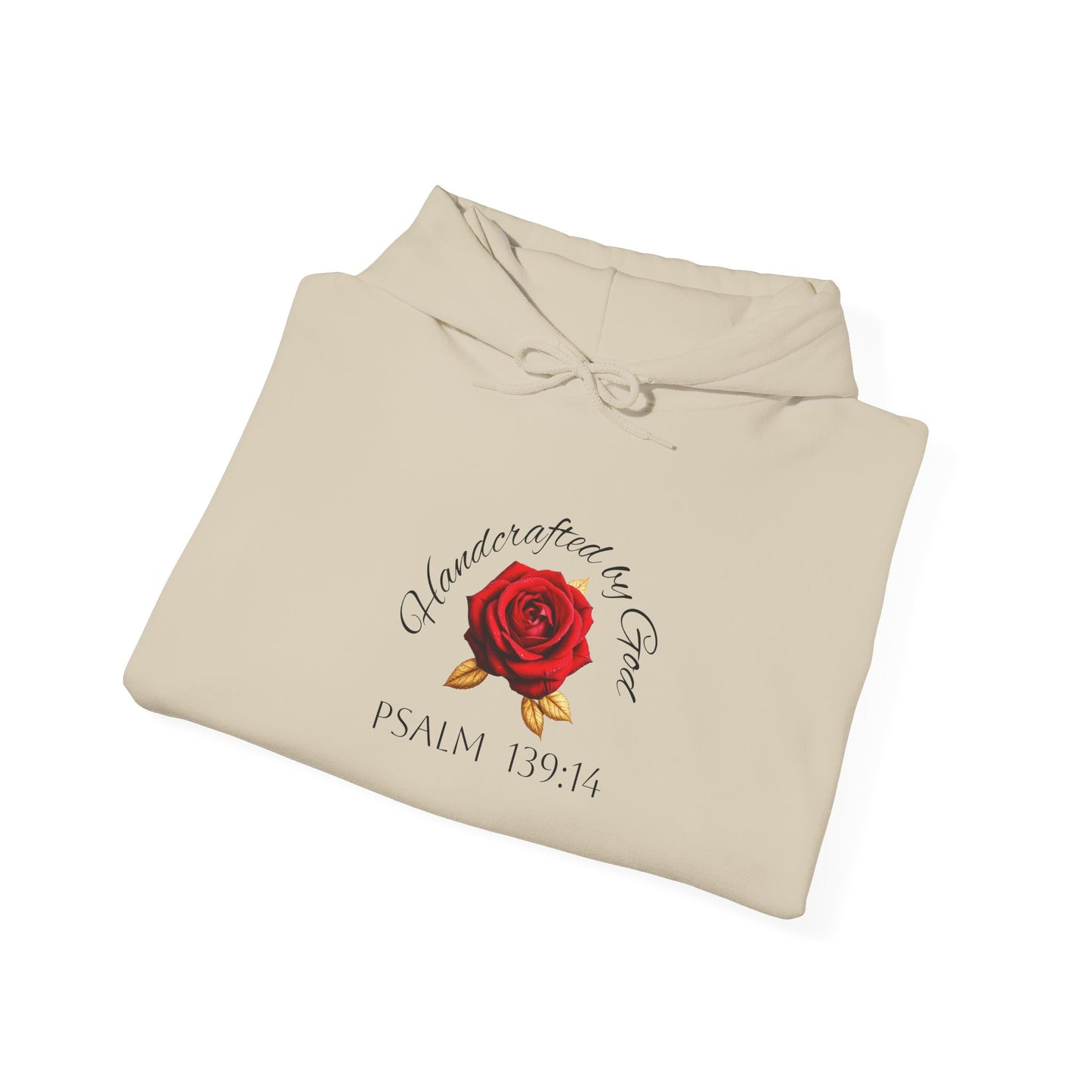Handcrafted by God Rose Women's Hoodie (Dark Lettering)
