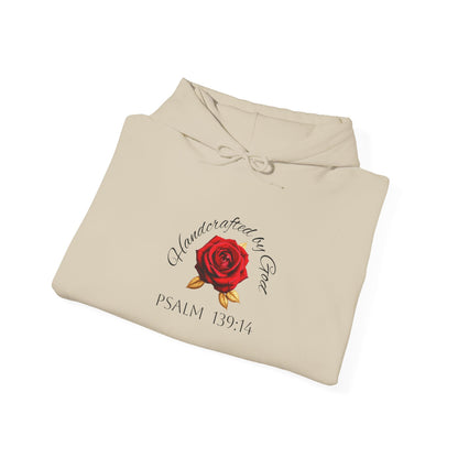 Handcrafted by God Rose Women's Hoodie (Dark Lettering)
