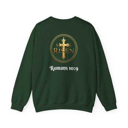 Bold Faith Women’s Sweatshirt – Proclaim Jesus Is Lord & He Is Risen (White Lettering)