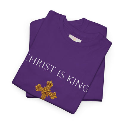 Christ is King Women’s Christian Tee (White Lettering)