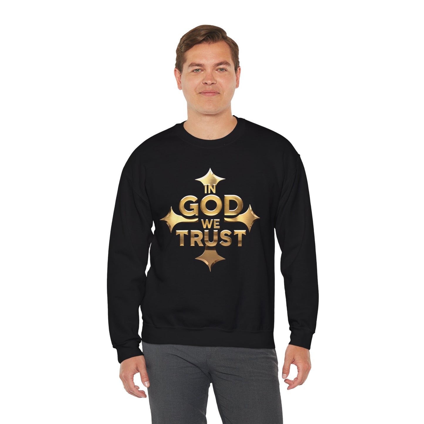 In God We Trust (Gold) - Men’s Christian Sweatshirt