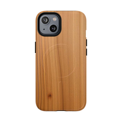 Natural Wood Grain Design - iPhone Magnetic Tough Case