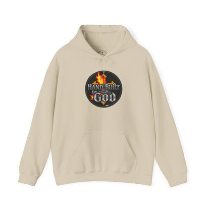 Hand Built By God - Bold Christian Men’s Hoodie