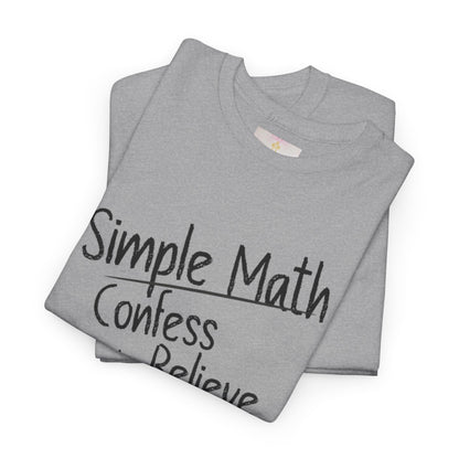 Simple Math of Salvation Men’s T-Shirt – Bold Faith (Black Chalk)