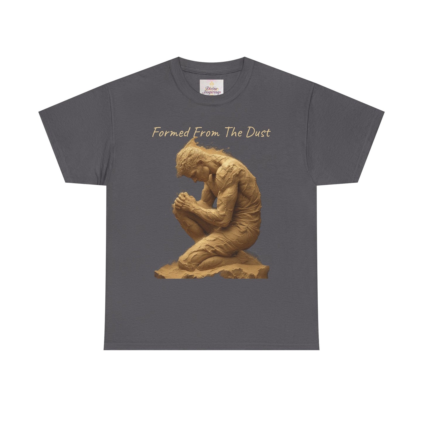 Formed from the Dust | Men’s Christian T-Shirt with Genesis 2:7 (Light Lettering)