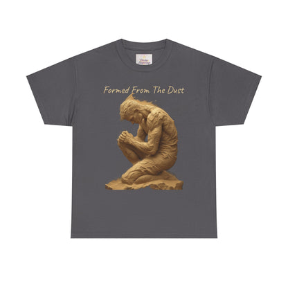 Formed from the Dust | Men’s Christian T-Shirt with Genesis 2:7 (Light Lettering)