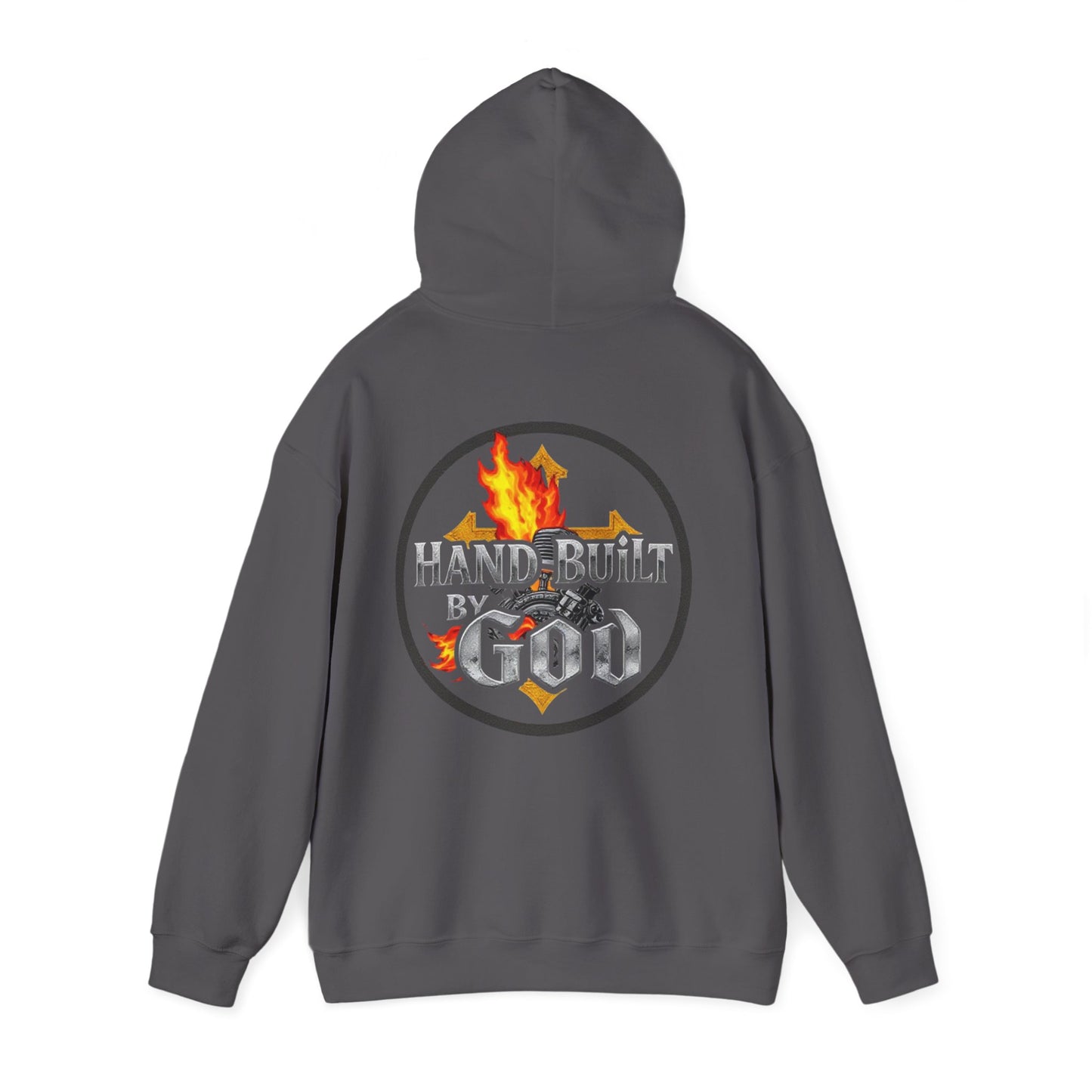 Men’s “Hand Built By God” Christian Hoodie – Bold Faith Identity Pullover