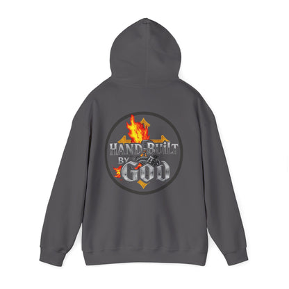 Men’s “Hand Built By God” Christian Hoodie – Bold Faith Identity Pullover