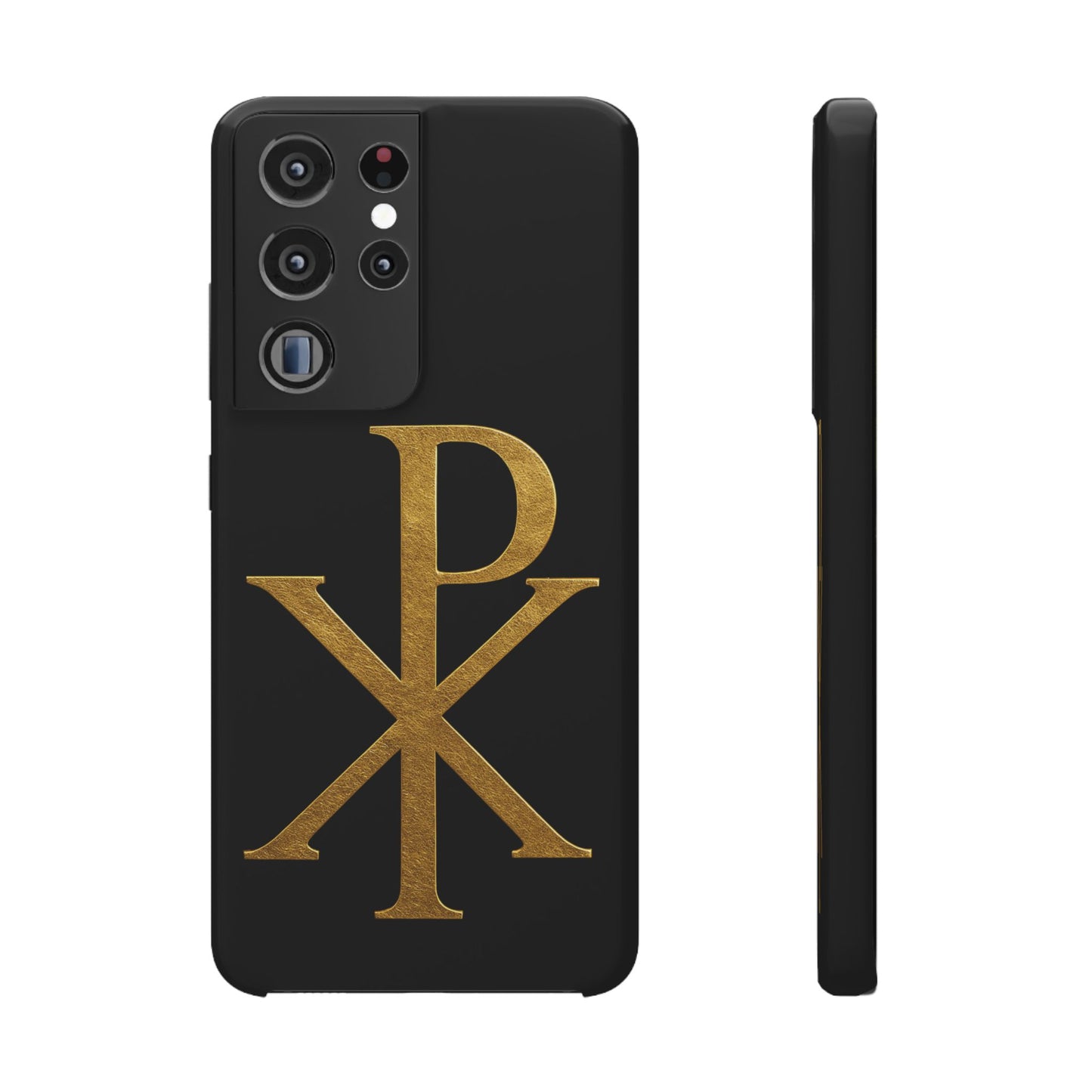 Our Eternal Hope in Christ - Black Chi Rho Snap Case for Samsung