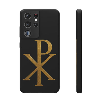 Our Eternal Hope in Christ - Black Chi Rho Snap Case for Samsung