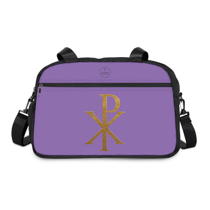Women's Victory in Christ Fitness Bag in Purple – Chi Rho Symbol
