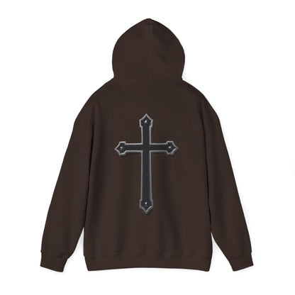 Warrior’s Black Cross Women’s Hoodie – Front & Back Christian Apparel | Ephesians 6:11
