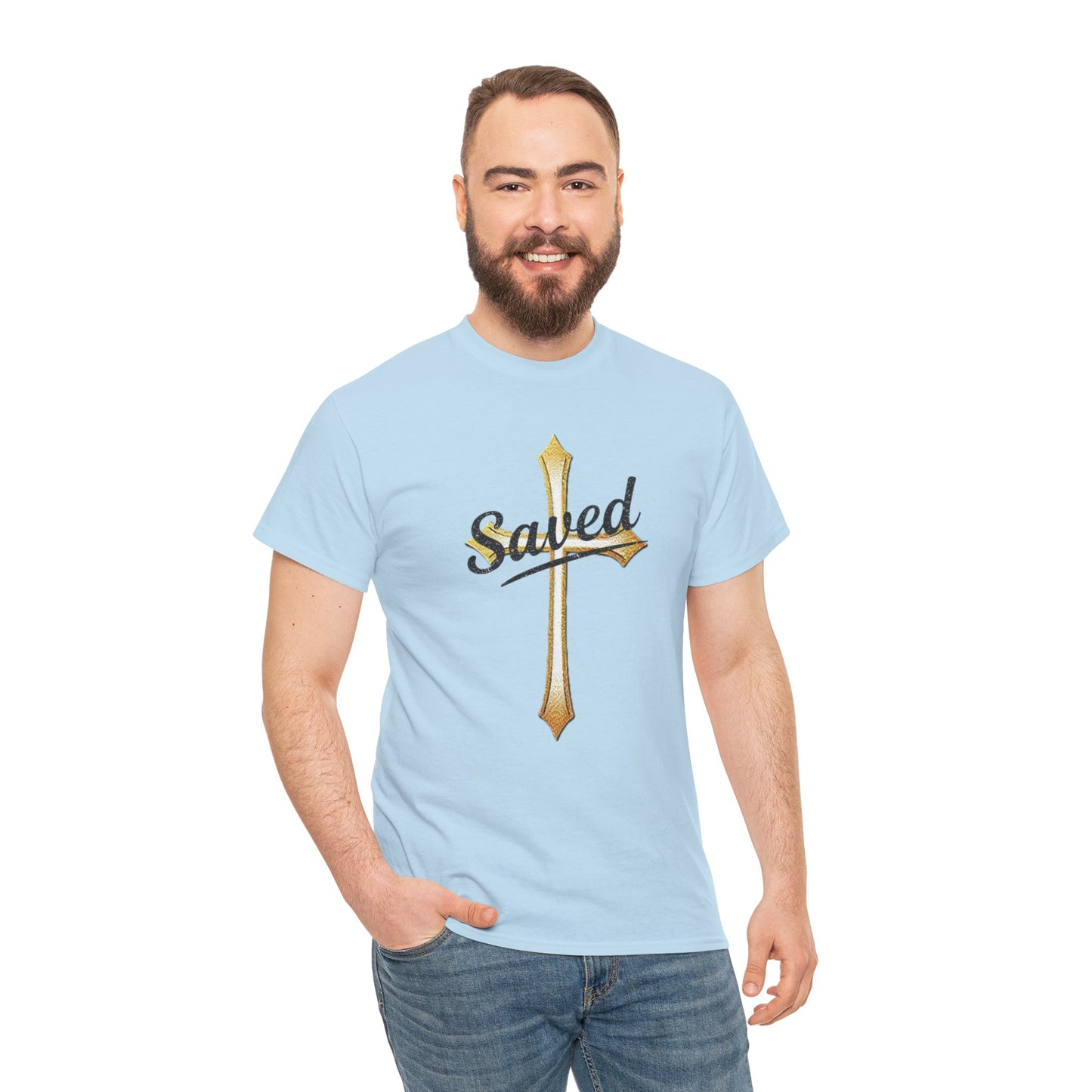 Saved Men's Tee – Christian Faith Apparel with Bold Design