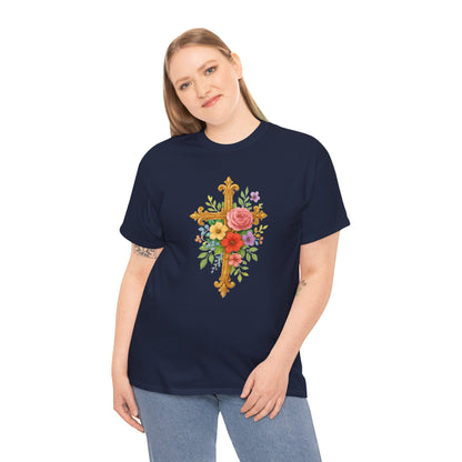 Floral Cross Tee - Women's Christian Apparel