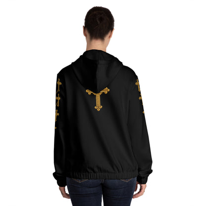 Golden Covenant Zip-Up Hoodie in Black - Christian Apparel
