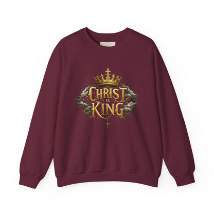 Christ is King (Gold) - Women's Christian Sweatshirt