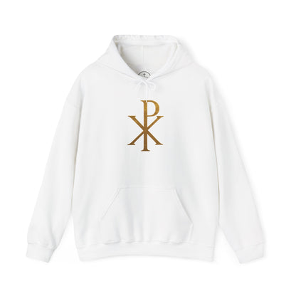 Chi Rho in Gold - Men’s Christian Hoodie