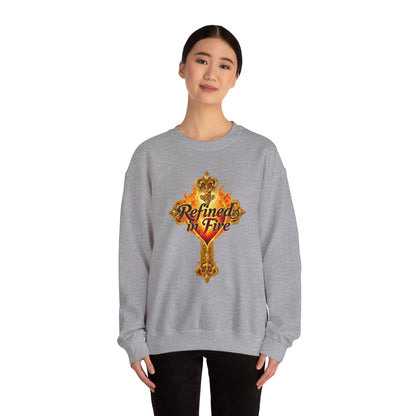 Refined in Fire - Women's Ornate Christian Sweatshirt