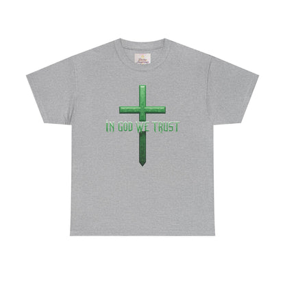 Bold Faith – Men’s Christian “In God We Trust” Cross Tee