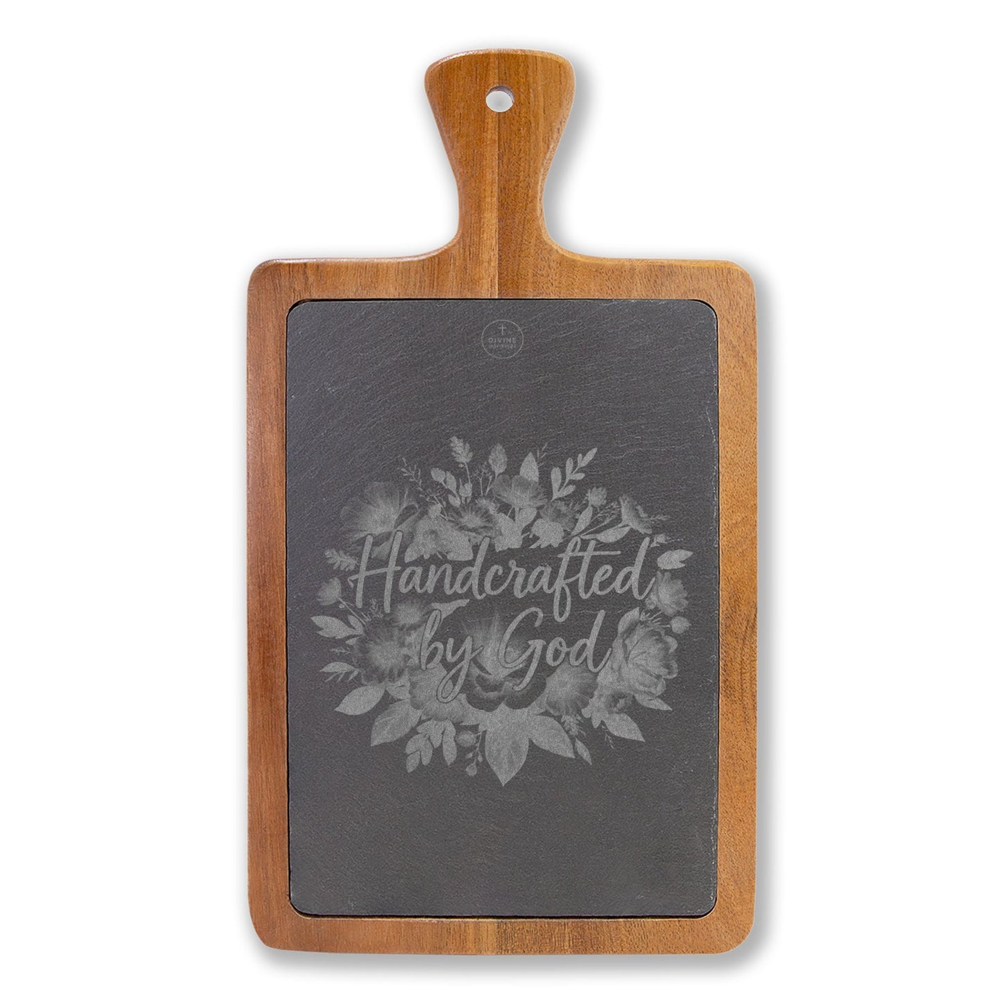 Handcrafted by God Charcuterie Board – Faith-Inspired Design