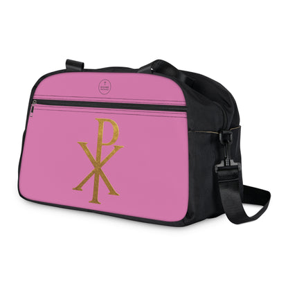Women's Victory in Christ Fitness Bag in Pink – Chi Rho Symbol