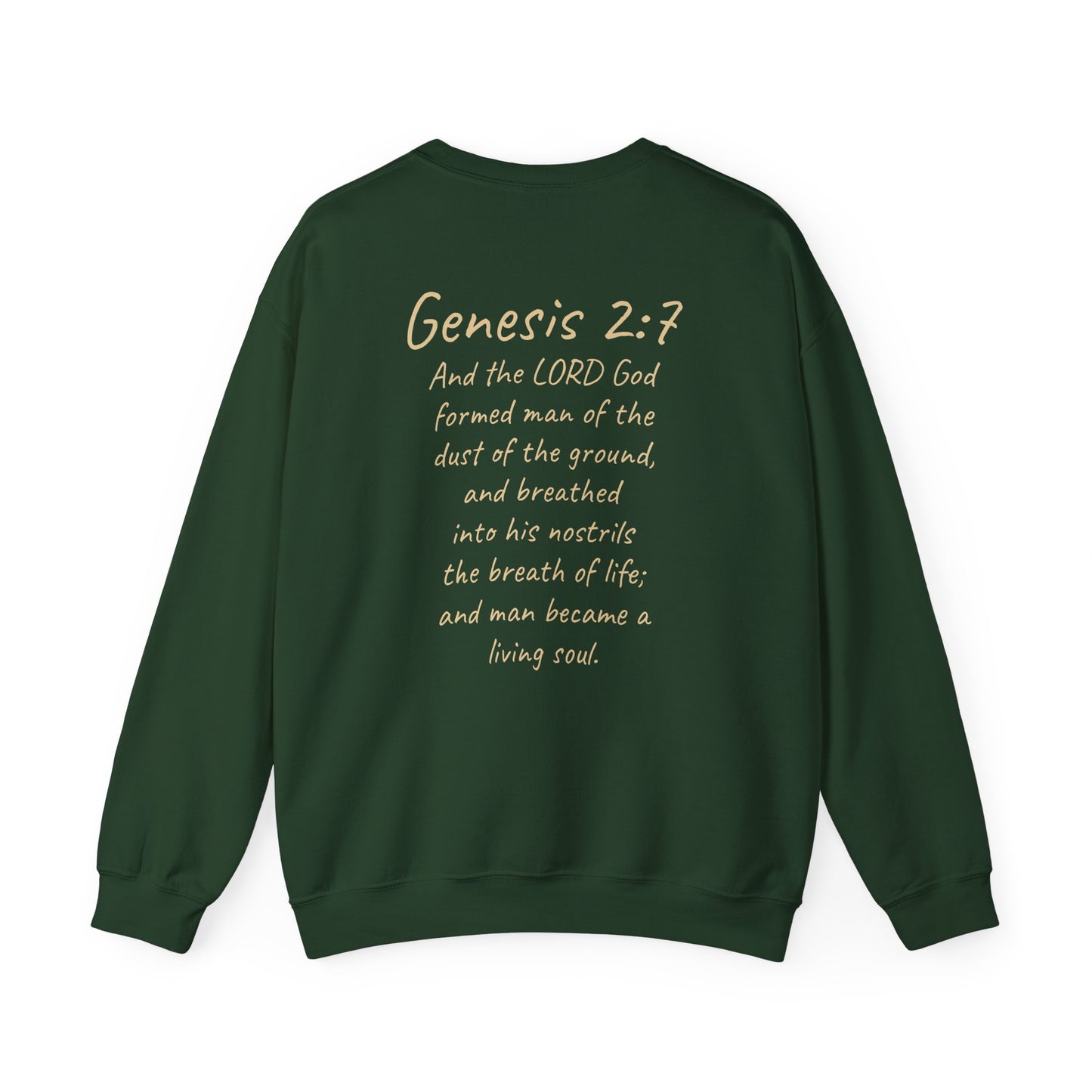 Formed from the Dust (Light Lettering) | Men’s Christian Sweatshirt with Genesis 2:7