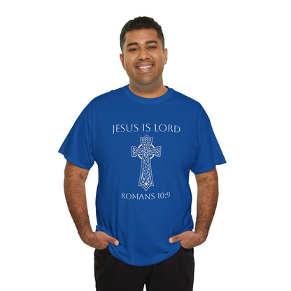 Jesus Is Lord – Men’s Christian Tee (White Lettering)