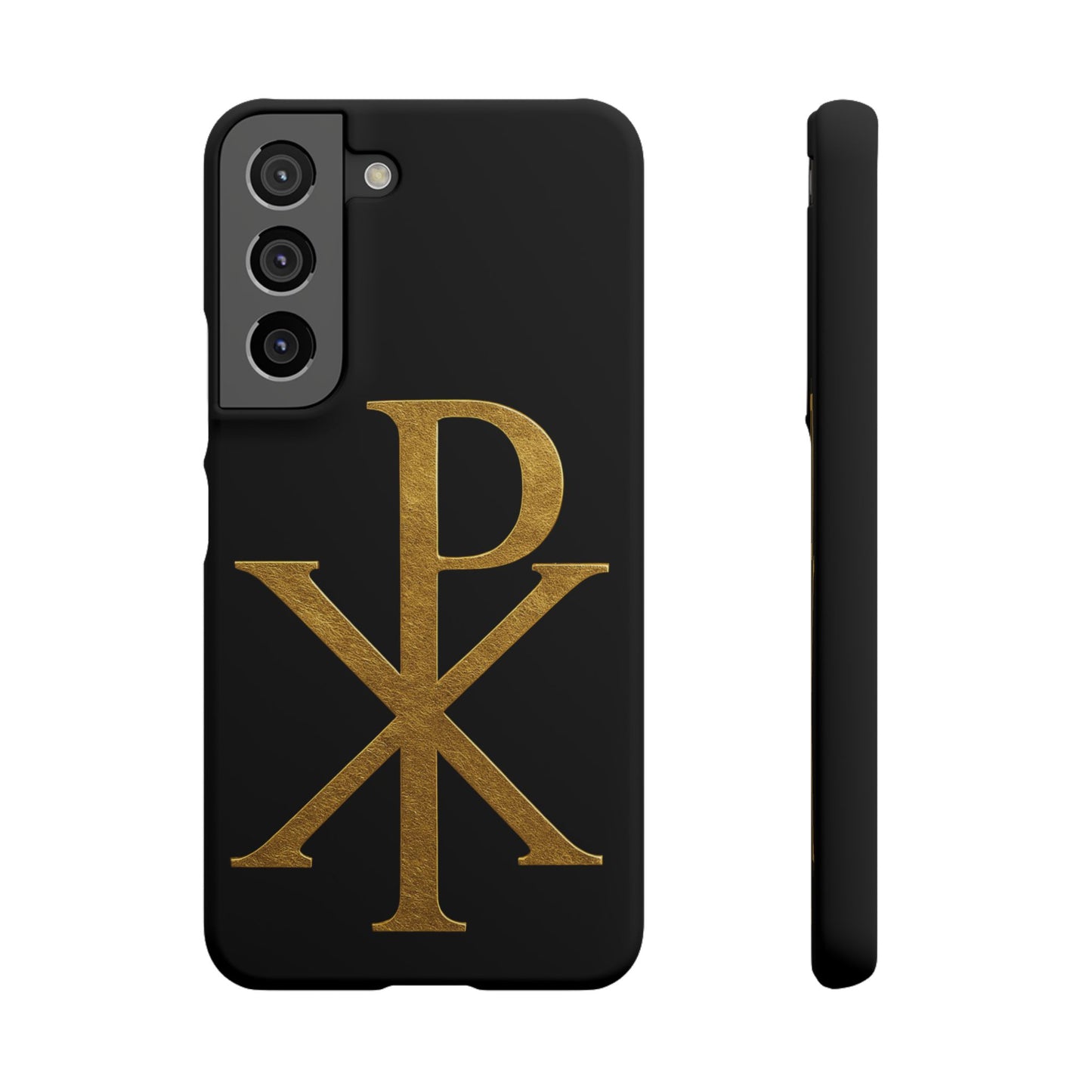 Our Eternal Hope in Christ - Black Chi Rho Snap Case for Samsung