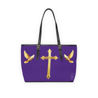 Faith, Peace, and Renewal Shoulder Bag in Purple